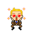 Pixel Art 「金髪男の喜怒哀楽」（個別スタンプ：25）