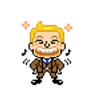 Pixel Art 「金髪男の喜怒哀楽」（個別スタンプ：27）