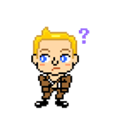 Pixel Art 「金髪男の喜怒哀楽」（個別スタンプ：28）