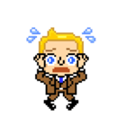 Pixel Art 「金髪男の喜怒哀楽」（個別スタンプ：30）