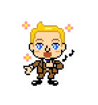 Pixel Art 「金髪男の喜怒哀楽」（個別スタンプ：32）