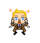 Pixel Art 「金髪男の喜怒哀楽」（個別スタンプ：33）