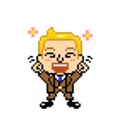 Pixel Art 「金髪男の喜怒哀楽」（個別スタンプ：34）
