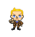 Pixel Art 「金髪男の喜怒哀楽」（個別スタンプ：35）