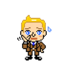 Pixel Art 「金髪男の喜怒哀楽」（個別スタンプ：37）