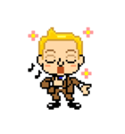 Pixel Art 「金髪男の喜怒哀楽」（個別スタンプ：38）