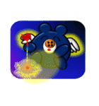 Blue bear stuffed fairy Happy 3（個別スタンプ：34）