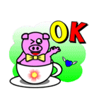 PINK PIG - CUTE FUNNY ＆ HAPPY（個別スタンプ：6）