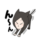 くろねこ女子（個別スタンプ：4）