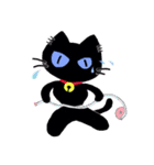 黒猫ミウとハナちゃん（個別スタンプ：11）