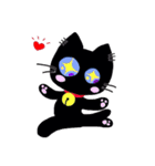 黒猫ミウとハナちゃん（個別スタンプ：13）