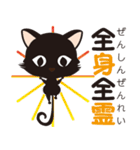 黒猫のにゃん熟語（四字熟語）（個別スタンプ：5）