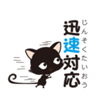 黒猫のにゃん熟語（四字熟語）（個別スタンプ：30）