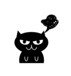目付きの悪い黒猫のスタンプ（個別スタンプ：40）