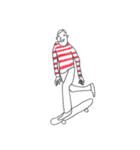 僕とスケボー（個別スタンプ：7）