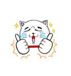 おかしな白猫（個別スタンプ：12）