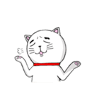 おかしな白猫（個別スタンプ：26）