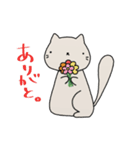 無表情にゃんこ（個別スタンプ：3）
