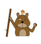 A Handsome Bear and A Lovable Bird（個別スタンプ：24）