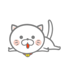 白くて丸い猫（個別スタンプ：3）