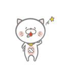 白くて丸い猫（個別スタンプ：4）