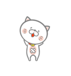 白くて丸い猫（個別スタンプ：13）