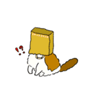 ふわふわのかわいい猫と友達スタンプ（個別スタンプ：19）