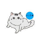 ふわふわのかわいい猫と友達スタンプ（個別スタンプ：37）