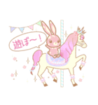 Flower Bunny（個別スタンプ：14）