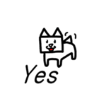 シンプル犬スタンプ（個別スタンプ：25）