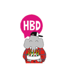 AUGUN (Elephant hipster)（個別スタンプ：17）