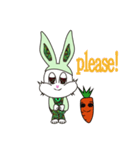 Camouflage rabbit ＆  carrots（個別スタンプ：1）