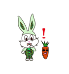 Camouflage rabbit ＆  carrots（個別スタンプ：2）