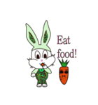 Camouflage rabbit ＆  carrots（個別スタンプ：3）