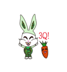 Camouflage rabbit ＆  carrots（個別スタンプ：4）