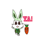 Camouflage rabbit ＆  carrots（個別スタンプ：5）