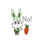 Camouflage rabbit ＆  carrots（個別スタンプ：8）