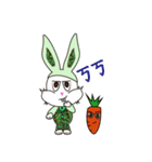 Camouflage rabbit ＆  carrots（個別スタンプ：9）