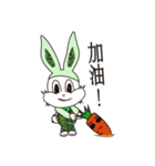 Camouflage rabbit ＆  carrots（個別スタンプ：10）