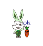 Camouflage rabbit ＆  carrots（個別スタンプ：14）