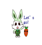 Camouflage rabbit ＆  carrots（個別スタンプ：17）