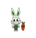 Camouflage rabbit ＆  carrots（個別スタンプ：18）