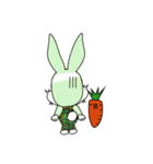 Camouflage rabbit ＆  carrots（個別スタンプ：21）