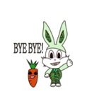 Camouflage rabbit ＆  carrots（個別スタンプ：24）