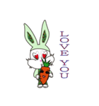 Camouflage rabbit ＆  carrots（個別スタンプ：25）