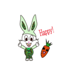 Camouflage rabbit ＆  carrots（個別スタンプ：34）