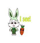 Camouflage rabbit ＆  carrots（個別スタンプ：40）