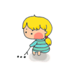 little cute worm girl（個別スタンプ：11）