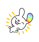 Happy Rainbow Rabbit ( Japan )（個別スタンプ：4）