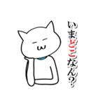 関西弁の白ネコさん(京都、大阪バージョン)（個別スタンプ：3）